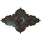 Ekena Millwork Melchor Diamond Medallion (Canopies up to 4"), 67 1/4"W x 43 3/8"H x 4"ID x 2"P, Bronze Blue Patina CM70X43MLBBS - alternate 1